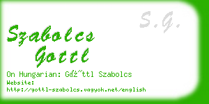 szabolcs gottl business card